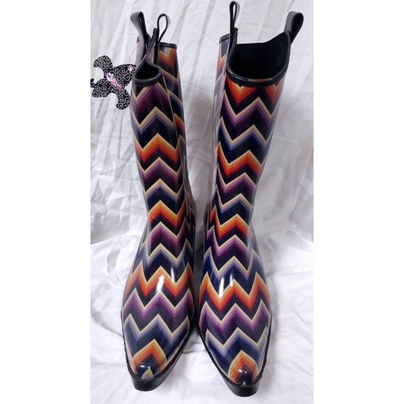 Blazin Roxx Multicolor Chevron Rain Boots - Picture 1 of 16